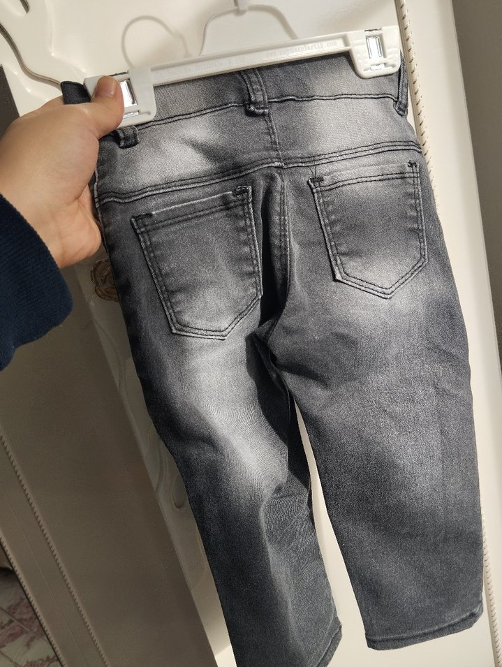 Gri Erkek Çocuk Denim Pantolon - Görsel 4