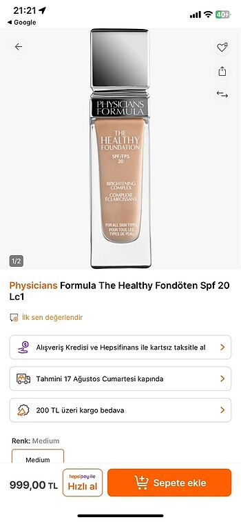 Physician Formula Physicians formula fondöten