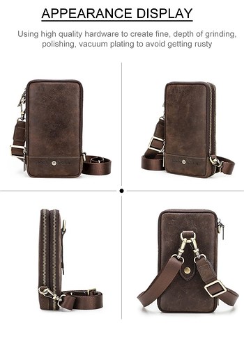 CONTACTS ORIGINAL LEATHER CROSS BELT BAG - Görsel 10