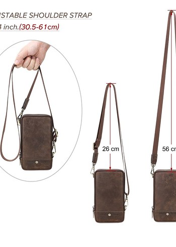 CONTACTS ORIGINAL LEATHER CROSS BELT BAG - Görsel 4