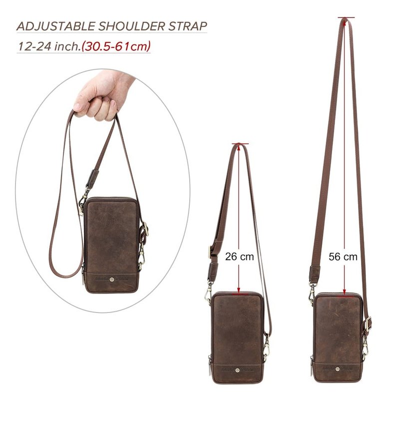 CONTACTS ORIGINAL LEATHER CROSS BELT BAG - Görsel 4