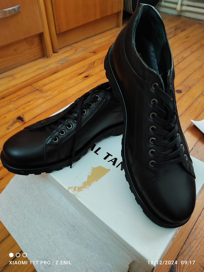 ORJİNAL DERİ KEMAL TANCA SİYAH 44 olup 44 tam KALIPTIR - Görsel 2