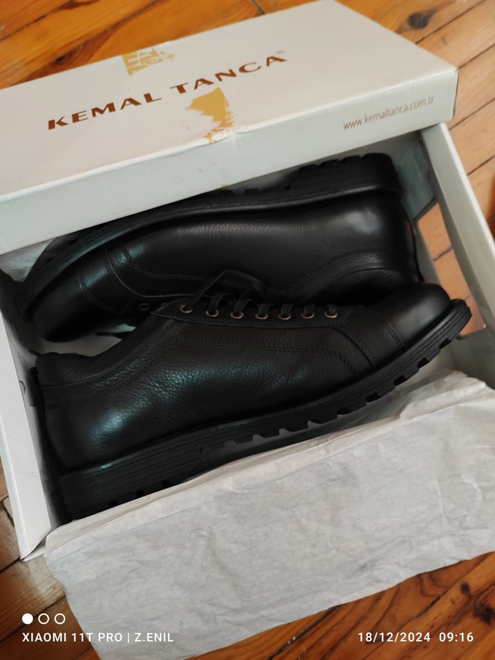 ORJİNAL DERİ KEMAL TANCA SİYAH 44 olup 44 tam KALIPTIR - Görsel 5