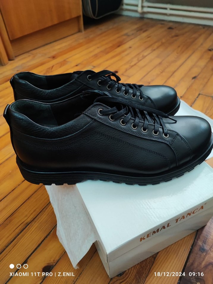 ORJİNAL DERİ KEMAL TANCA SİYAH 44 olup 44 tam KALIPTIR - Görsel 4