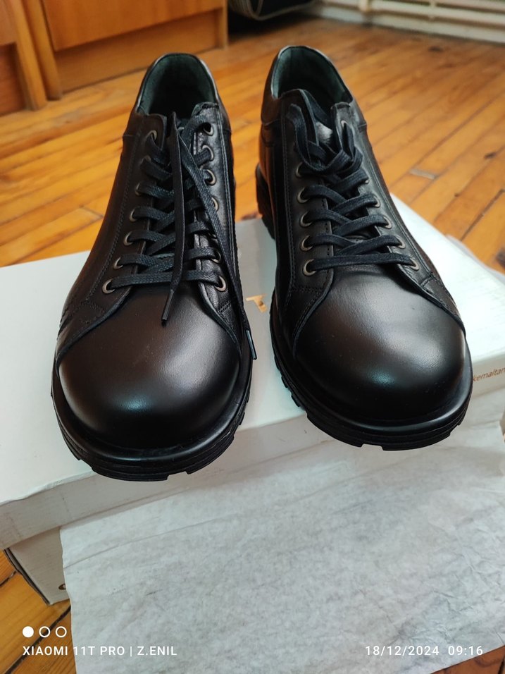 ORJİNAL DERİ KEMAL TANCA SİYAH 44 olup 44 tam KALIPTIR - Görsel 3