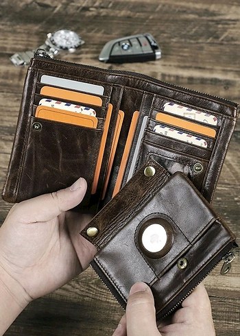 ORJİNAL CONTACTS ERKEK DERİ CÜZDAN APPLE AİRTAG RFIT BLOCKİNG - Görsel 3