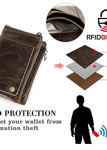 ORJİNAL CONTACTS ERKEK DERİ CÜZDAN APPLE AİRTAG RFIT BLOCKİNG - Görsel 6
