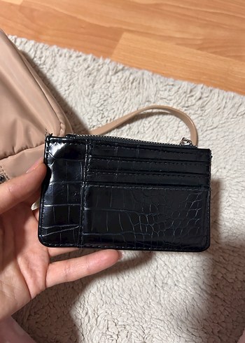 Bershka Kroko Desenli Siyah Kadın Deri Kartık - Görsel 2