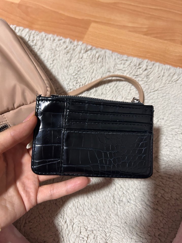 Bershka Kroko Desenli Siyah Kadın Deri Kartık - Görsel 2