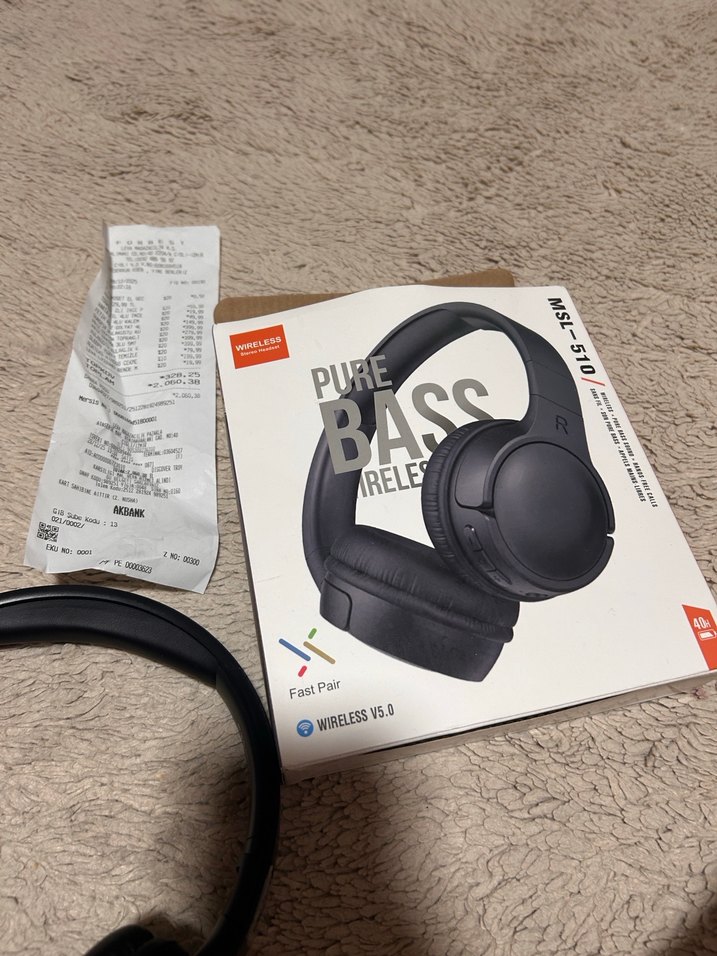 Koyu Siyah Kablosuz Kulaklık - Görsel 5