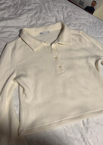 Zara Düğmeli Yumuşak Kazak - Görsel 2