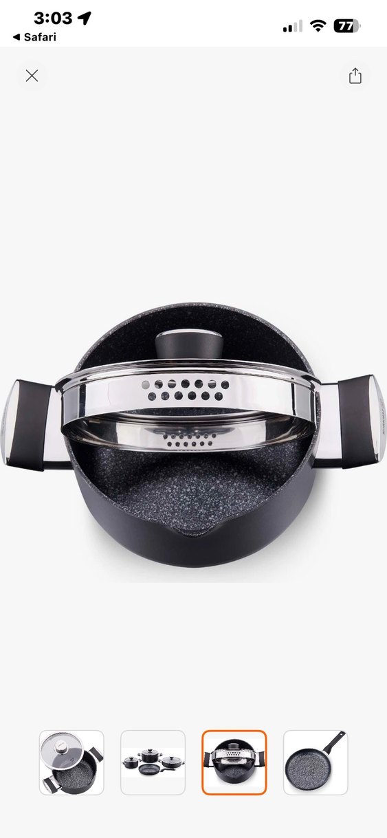 Korkmaz Lena Seramik Kaplama Tencere Seti - Görsel 2