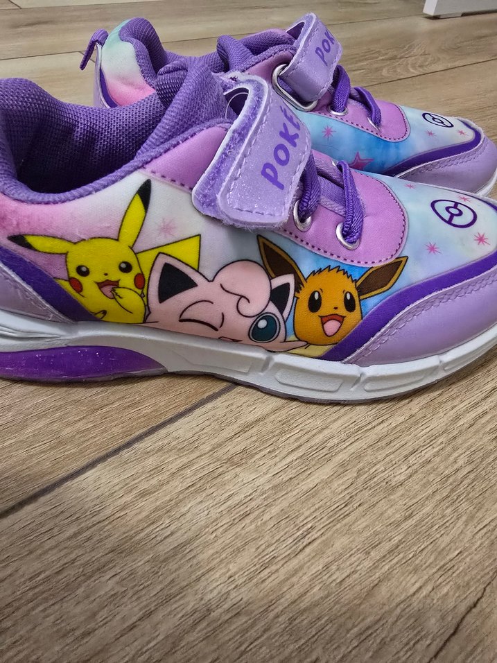 Kız Çocuk Mor Pokémon Baskılı Spor Ayakkabı - Görsel 3