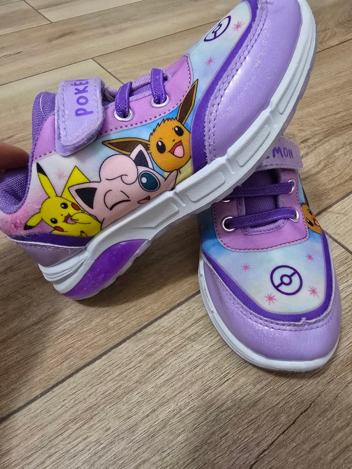 Kız Çocuk Mor Pokémon Baskılı Spor Ayakkabı - Görsel 2