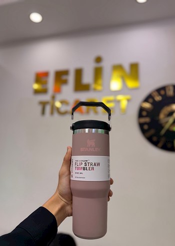 Pastel Kulplu Stanley Beyaz Termos - Görsel 4