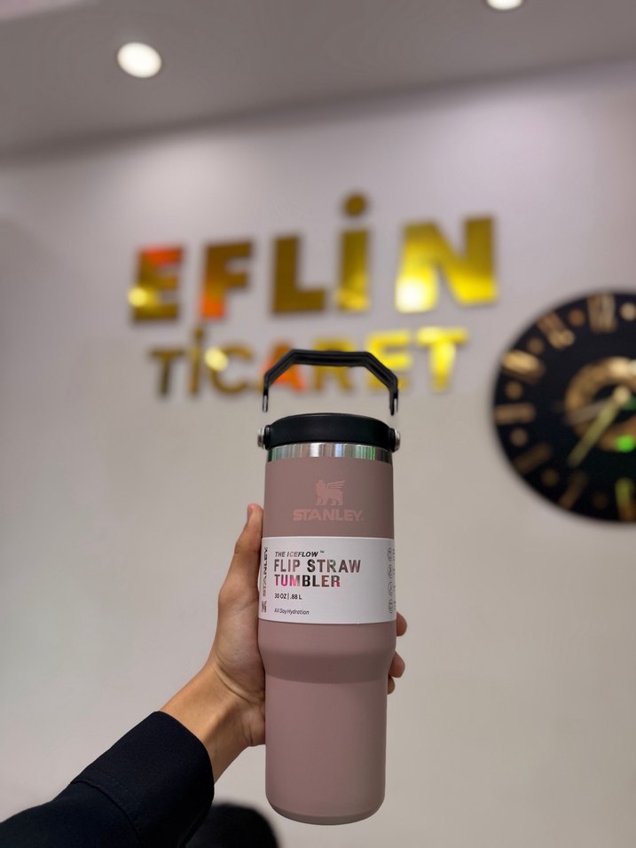 Pastel Kulplu Stanley Beyaz Termos - Görsel 4