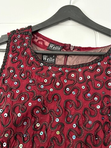 40 Beden bordo Renk Abiye