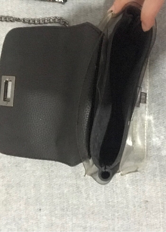 Siyah Şeffaf Çanta - Görsel 3