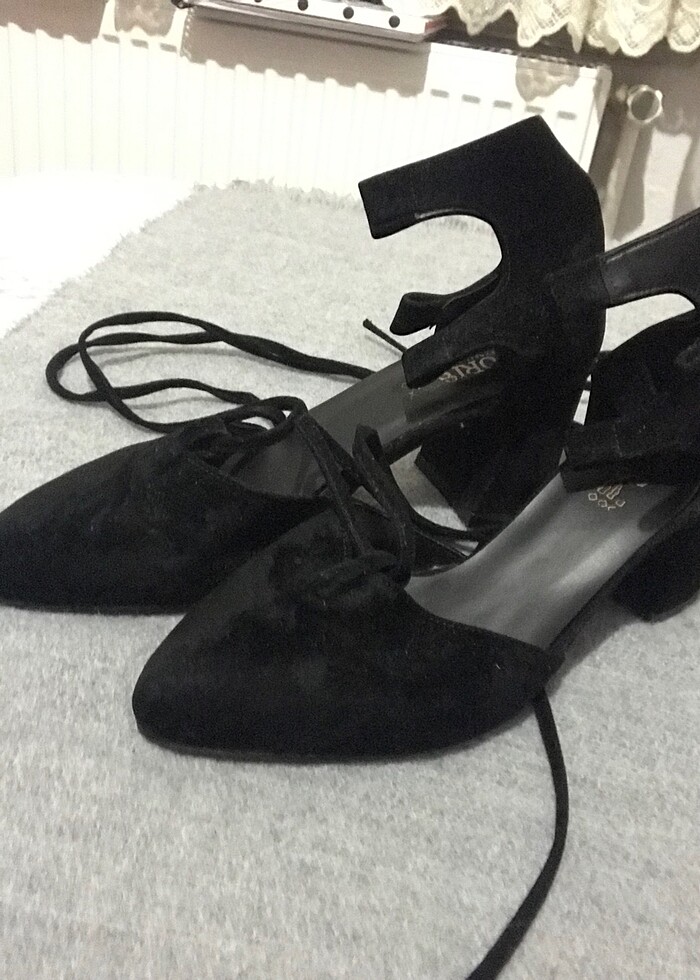 İpli Topuklu Ayakkabı - Görsel 3