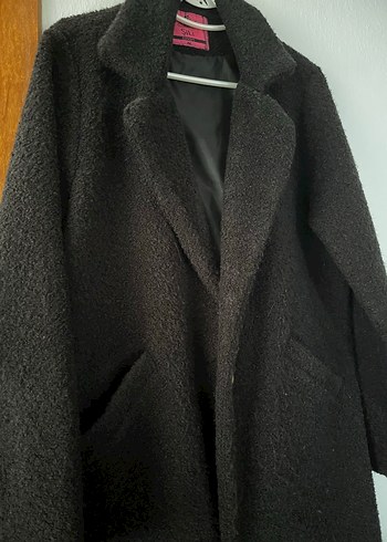 Siyah Uzun Kadın Kaban - Görsel 3