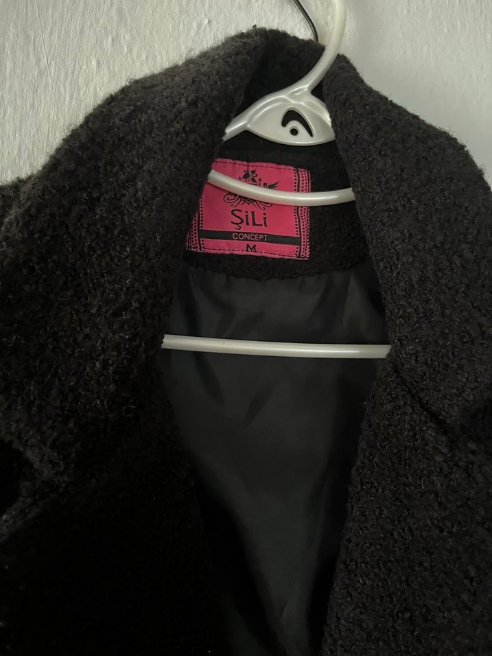 Siyah Uzun Kadın Kaban - Görsel 2