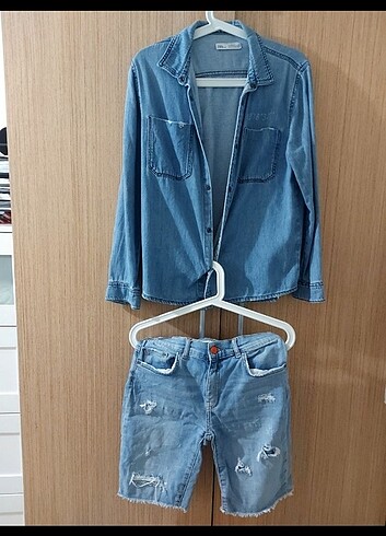 Zara Kot Ceket Ve Şort Takım