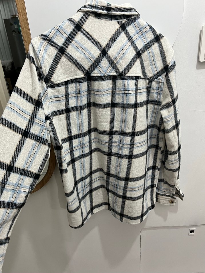 Gri Ekoseli Düğmeli erkek Gömlek - Görsel 2