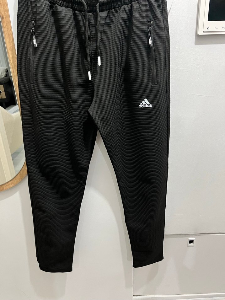 Adidas Siyah Fermuarlı Erkek Eşofman Altı - Görsel 2