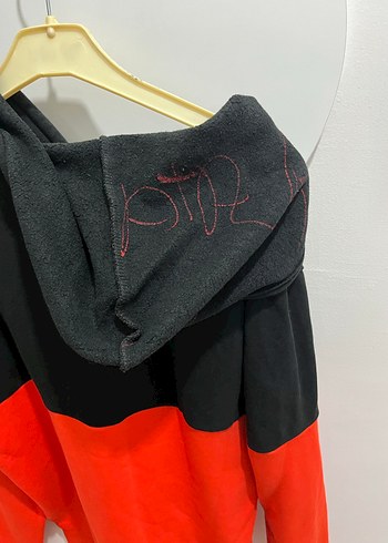 Turuncu Siyah Oversize Sweatshirt - Görsel 3