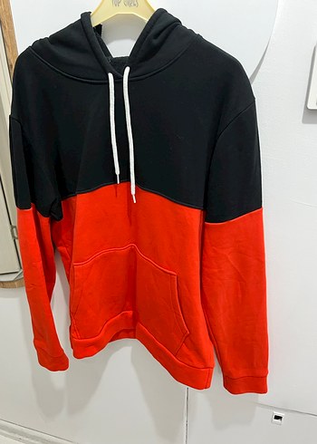 Turuncu Siyah Oversize Sweatshirt - Görsel 2