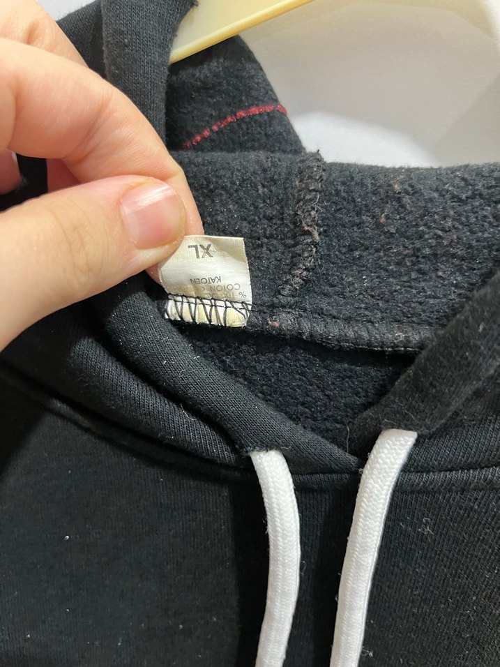 Turuncu Siyah Oversize Sweatshirt - Görsel 4