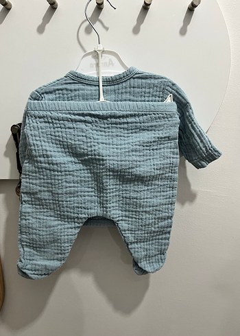 Mavi Bebek Keten Örgü Takım - Görsel 2