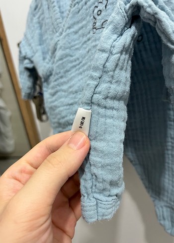 Mavi Bebek Keten Örgü Takım - Görsel 3