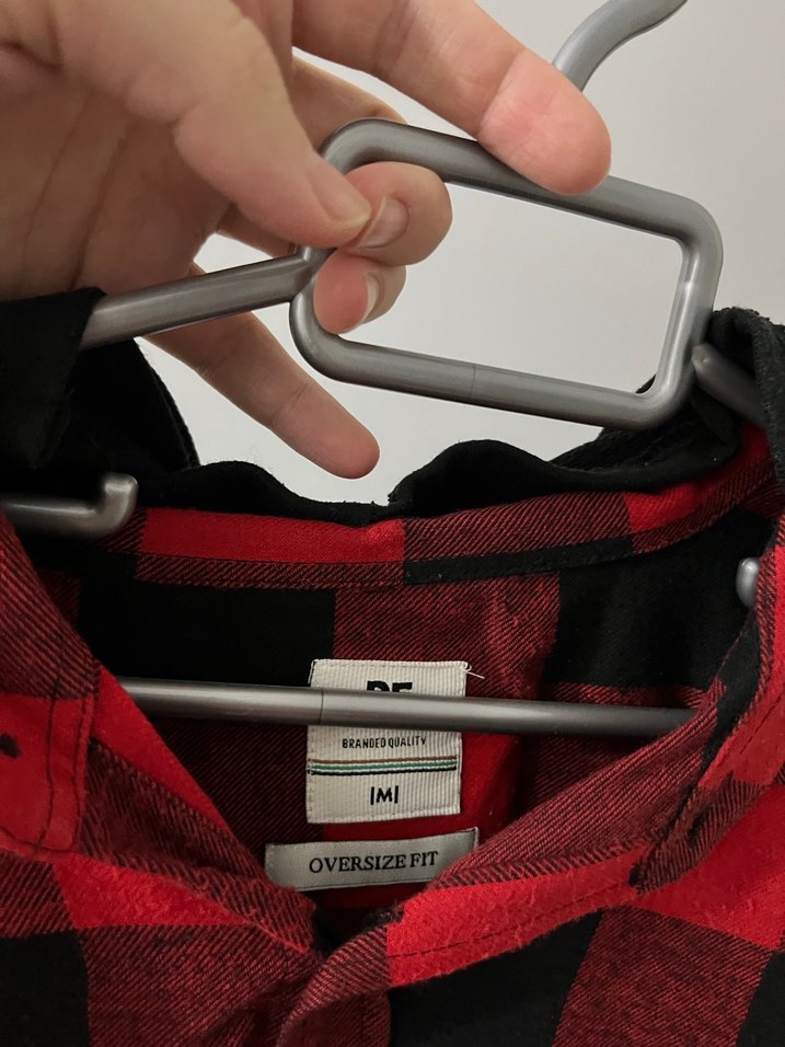 Kadın Kırmızı Siyah Kareli Uzun Kollu Gömlek - Görsel 3