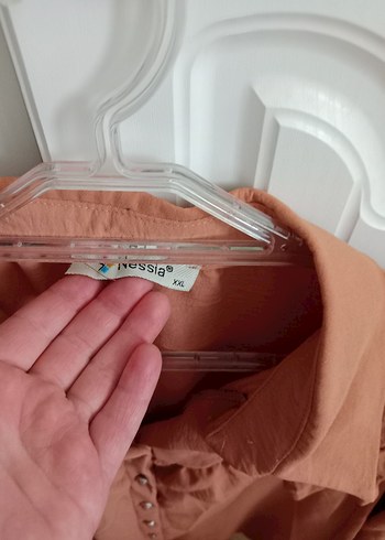 Düğmeli Bej keten ikili takım hiç giymedim