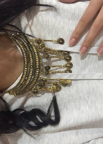 Uzun Zincir Detaylı Bohem Kadın Kolye - Görsel 6