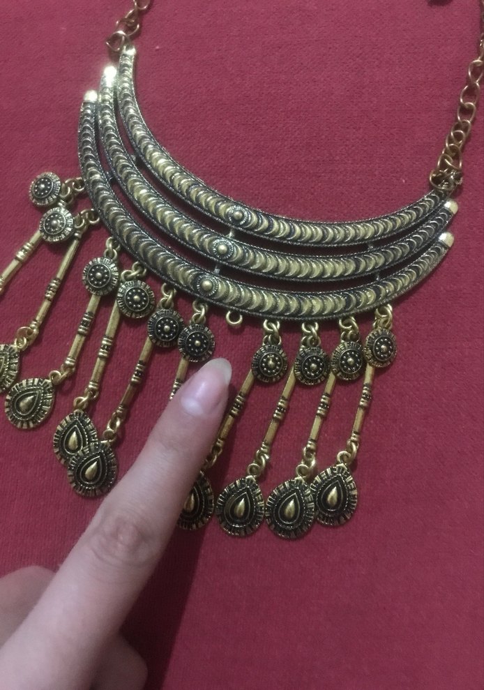 Uzun Zincir Detaylı Bohem Kadın Kolye - Görsel 4