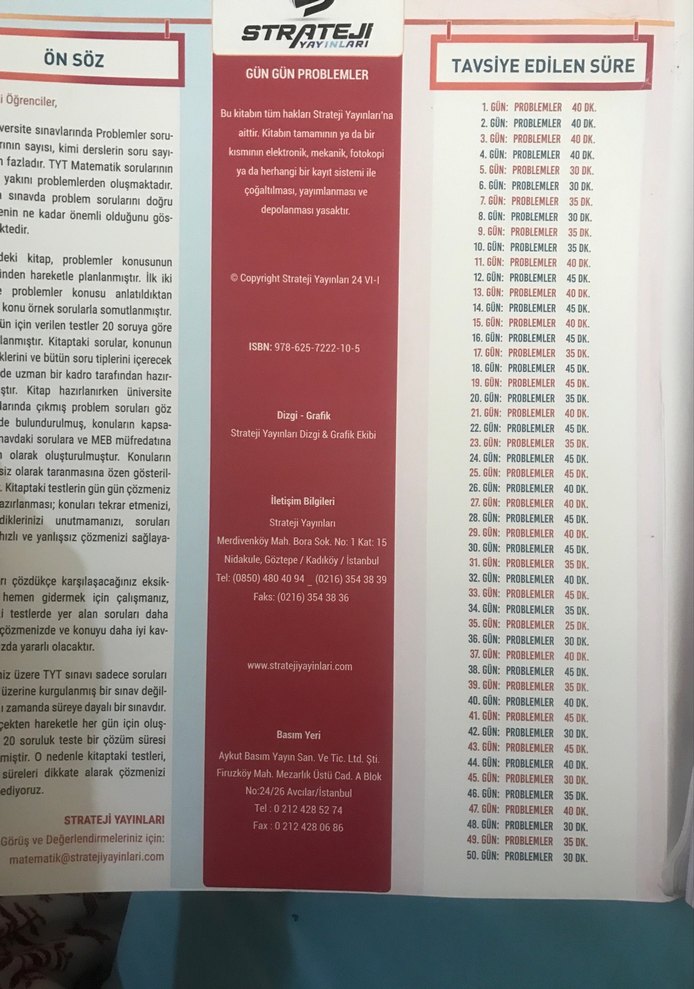 Gün Gün Problemler Karma Soru Bankası strateji yayınları - Görsel 2
