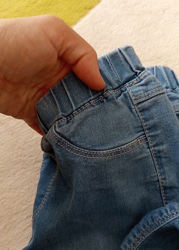 Kız Çocuk Payetli Mavi Bol Kesim Kot Pantolon - Görsel 6