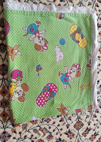 Renkli Nakışlı Çocuk Battaniyesi penye kumaştır - Görsel 7