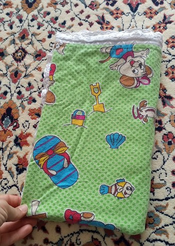 Renkli Nakışlı Çocuk Battaniyesi penye kumaştır - Görsel 9