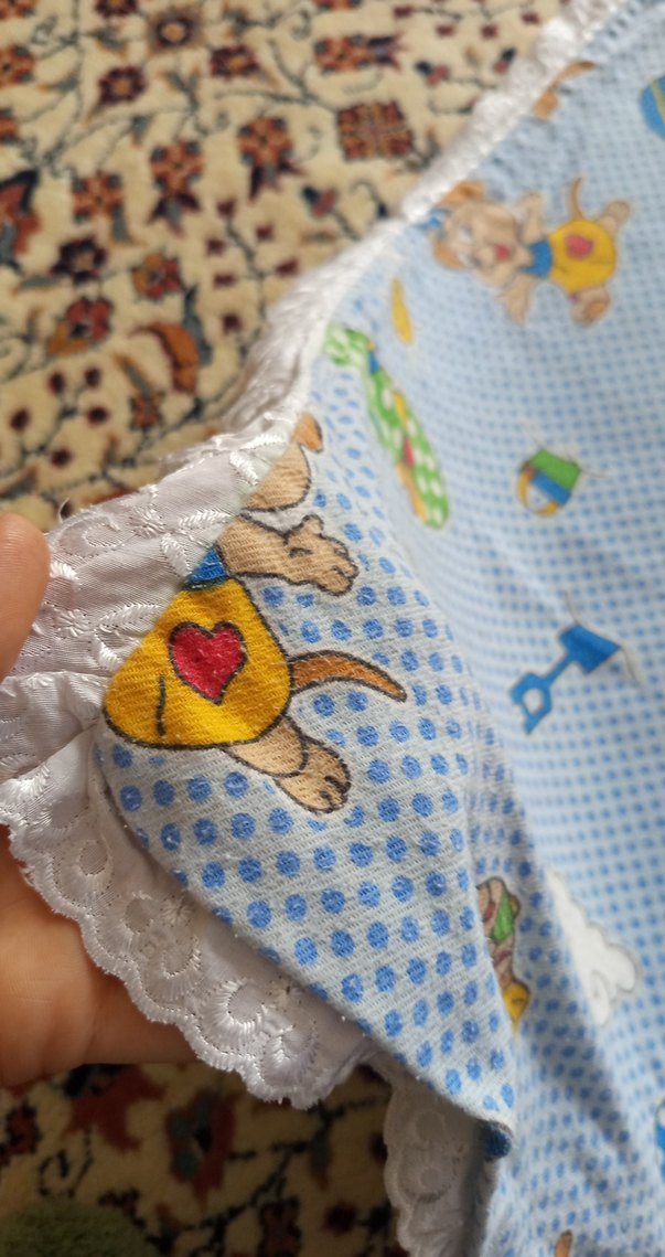 Renkli Nakışlı Çocuk Battaniyesi penye kumaştır - Görsel 3
