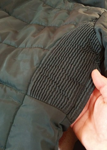 Kürk Detaylı Yeşil kız çocuk Kışlık Mont - Görsel 10