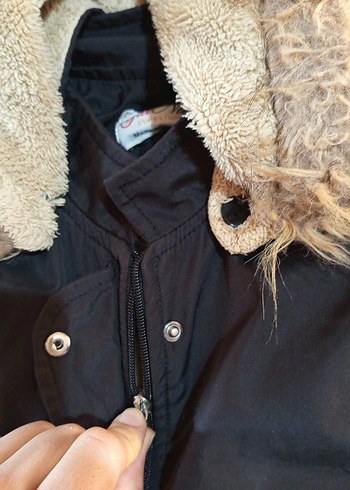 siyah Uzun Sıcak kadın Mont kaban - Görsel 7