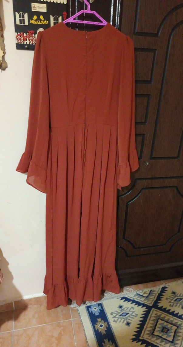 Kadın Uzun Pilili Bohem Elbise - Görsel 5