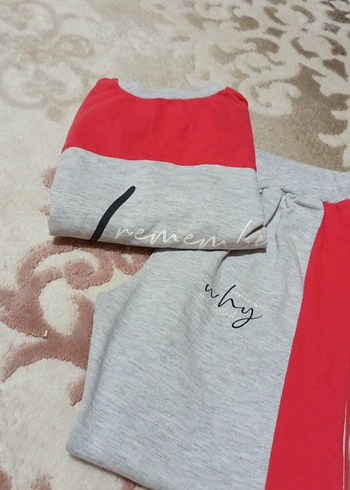 Kız Gri Baskılı Rahat Eşofman Takımı - Görsel 13