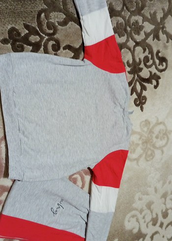 Kız Gri Baskılı Rahat Eşofman Takımı - Görsel 10