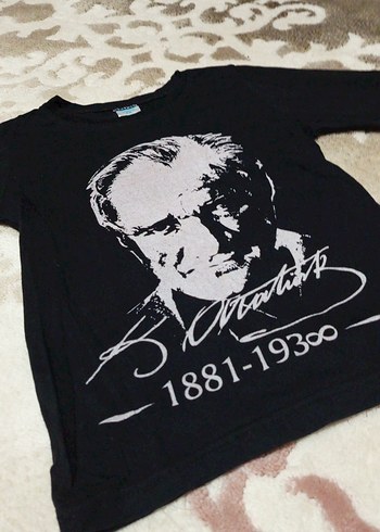 Erkek Çocuk Siyah ATATÜRK Baskılı Sweatshirt - Görsel 3