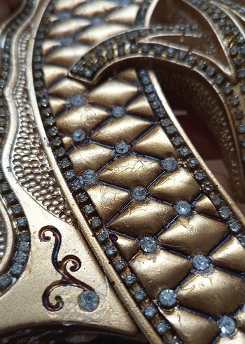 Parlak Altın Renkli   vav Muhammed süsü - Görsel 5