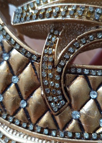 Parlak Altın Renkli   vav Muhammed süsü - Görsel 6